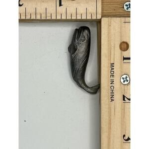 Antique Bronze Whale Figurine Nautical Collectible Marine Decor Sculpture